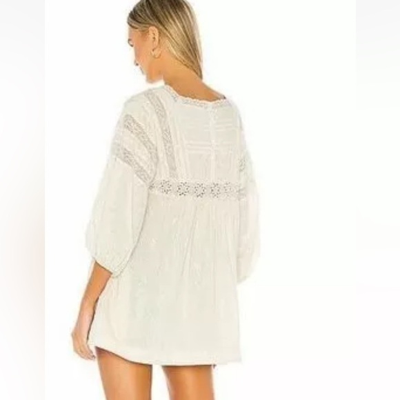 Free People Azalea Lace Boho Tunic in Mineral Size Small - Picture 5 of 12